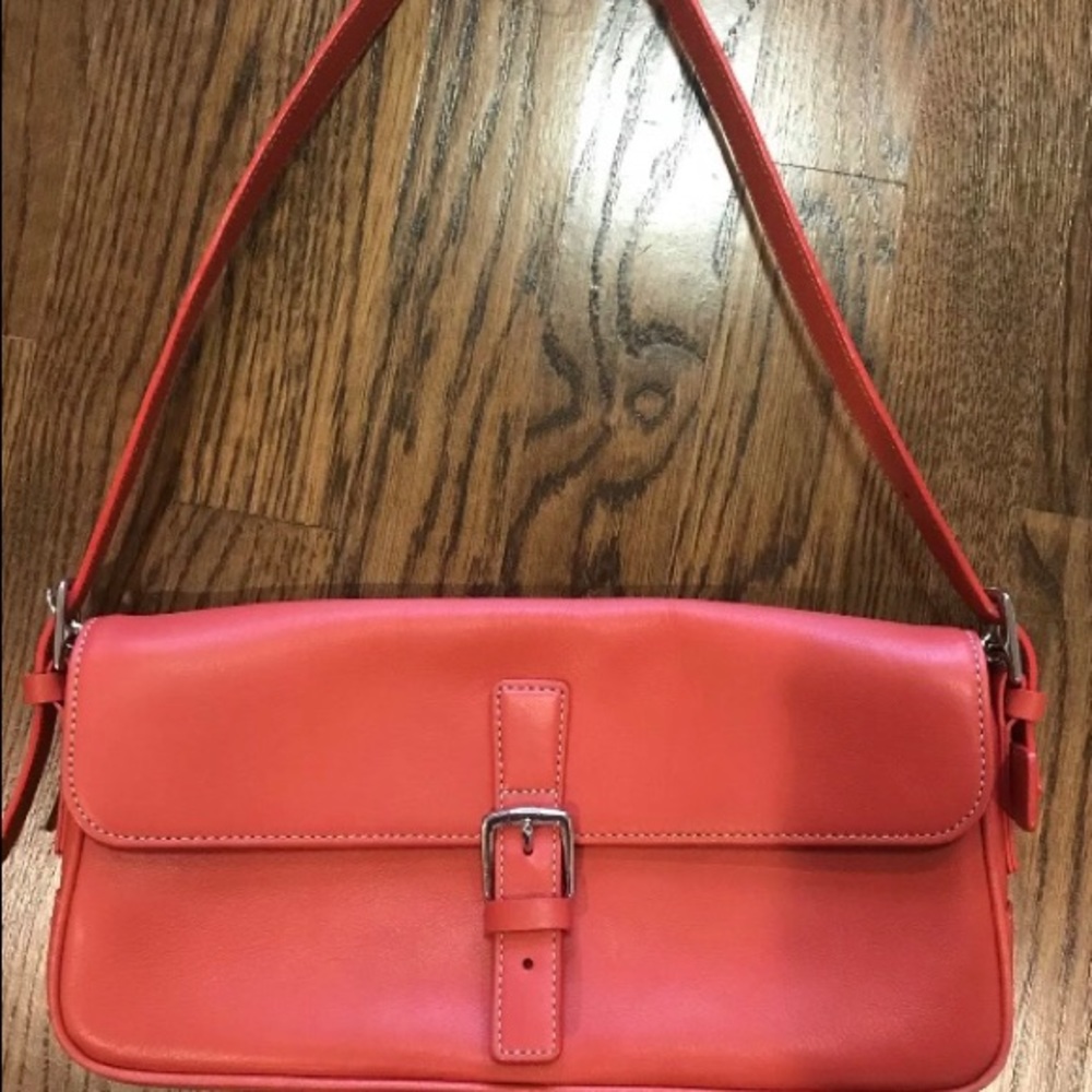 Coach red leather purse